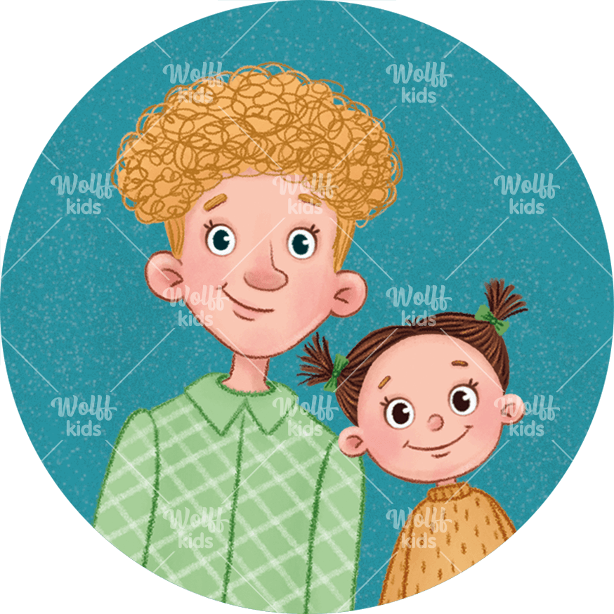 Einzelner Magnet. Lina und Lotta